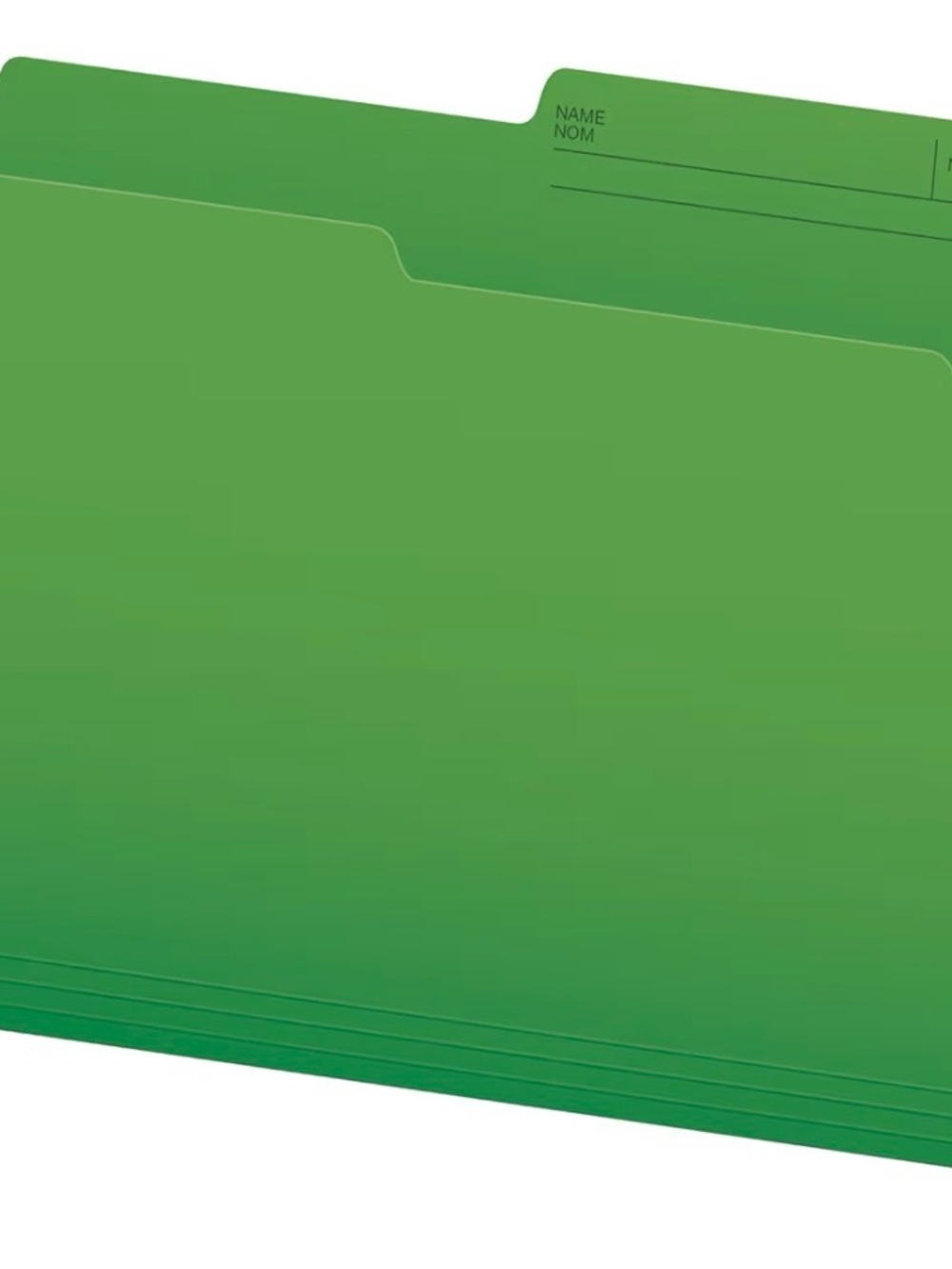 new Green File Folders 1/2cut tab letter size durable paper stock 100/box office